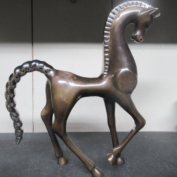 Other - Estate Large Art Deco Bronze and Silver-Overlay Dolby Horse Figurine
